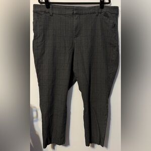 Old Navy Women's Dark Checkered High Rise Pixie Pants